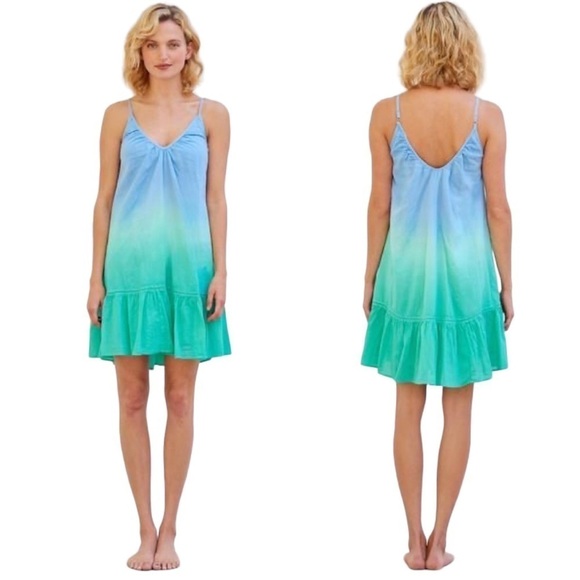 Sundry Dip Dye Spaghetti Strap Dress S - Picture 1 of 9